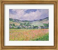 Framed Poppy Field near Giverny, 1885