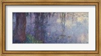 Framed Waterlilies: Morning with Weeping Willows, detail of the left section, 1914-18