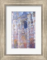 Framed Rouen Cathedral, Blue Harmony, Morning Sunlight, 1894