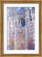 Framed Rouen Cathedral, Blue Harmony, Morning Sunlight, 1894