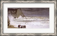 Framed Rough Sea at Etretat, 1868-69