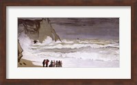 Framed Rough Sea at Etretat, 1868-69