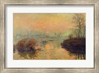 Framed Sun Setting over the Seine at Lavacourt. Winter Effect, 1880