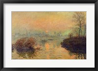 Framed Sun Setting over the Seine at Lavacourt. Winter Effect, 1880