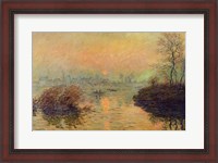 Framed Sun Setting over the Seine at Lavacourt. Winter Effect, 1880