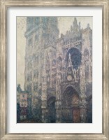 Framed Rouen Cathedral, West Portal, Grey Weather, 1894