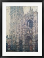 Framed Rouen Cathedral, West Portal, Grey Weather, 1894