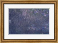 Framed Waterlilies: Reflections of Trees, detail from the left hand side, 1915-26