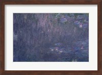 Framed Waterlilies: Reflections of Trees, detail from the left hand side, 1915-26