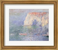 Framed Etretat: Le Manneport, reflections on the water, 1885