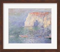 Framed Etretat: Le Manneport, reflections on the water, 1885