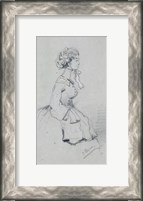 Framed Young woman with a ribbon, 1857
