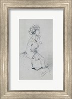 Framed Young woman with a ribbon, 1857