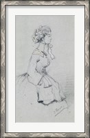 Framed Young woman with a ribbon, 1857