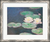 Framed Waterlilies, Evening; detail