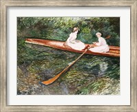 Framed Pink Rowing Boat