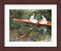 Framed Pink Rowing Boat