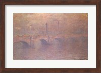 Framed Thames at London, Waterloo Bridge, 1903