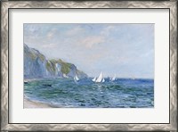 Framed Cliffs and Sailboats at Pourville