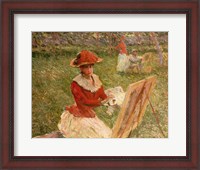Framed Blanche Hoschede Painting, 1892