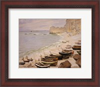 Framed Boats on the Beach at Etretat, 1883