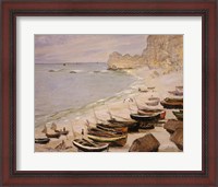 Framed Boats on the Beach at Etretat, 1883