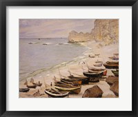 Framed Boats on the Beach at Etretat, 1883