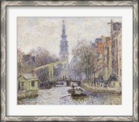 Framed Canal a Amsterdam, 1874