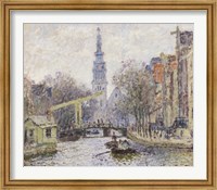 Framed Canal a Amsterdam, 1874