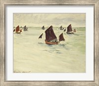 Framed Fishing Boats on the Large de Pourville, 1882