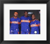 Framed Amar'e Stoudemire, Chauncey Billups, & Carmelo Anthony  2010-11 Press conference