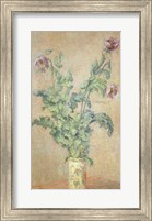 Framed Purple Poppies