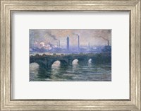 Framed Waterloo Bridge, Cloudy Day, 1900