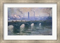 Framed Waterloo Bridge, Cloudy Day, 1900