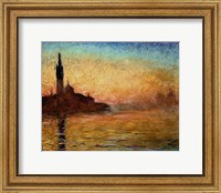 Framed View of San Giorgio Maggiore, Venice by Twilight, 1908