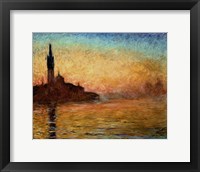 Framed View of San Giorgio Maggiore, Venice by Twilight, 1908