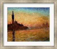 Framed View of San Giorgio Maggiore, Venice by Twilight, 1908