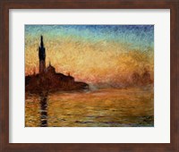 Framed View of San Giorgio Maggiore, Venice by Twilight, 1908