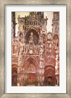 Framed Rouen Cathedral, evening, harmony in brown, 1894