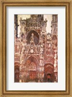 Framed Rouen Cathedral, evening, harmony in brown, 1894