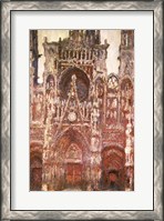 Framed Rouen Cathedral, evening, harmony in brown, 1894