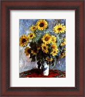 Framed Still life with Sunflowers, 1880