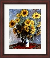 Framed Still life with Sunflowers, 1880