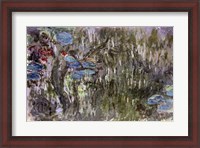 Framed Waterlilies with Reflections of Willows, c.1920