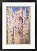 Framed Rouen Cathedral, West Facade, Sunlight, 1894