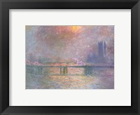 Framed Thames with Charing Cross bridge, 1903