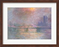 Framed Thames with Charing Cross bridge, 1903