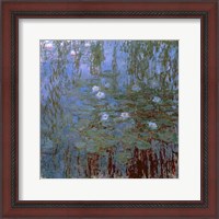 Framed Blue Nympheas