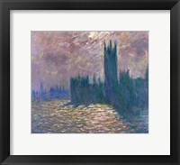 Framed Parliament, Reflections on the Thames, 1905