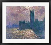 Framed Parliament, Reflections on the Thames, 1905